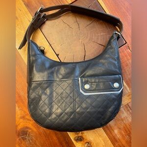 Frye Samantha Quilted Hobo in black NWT